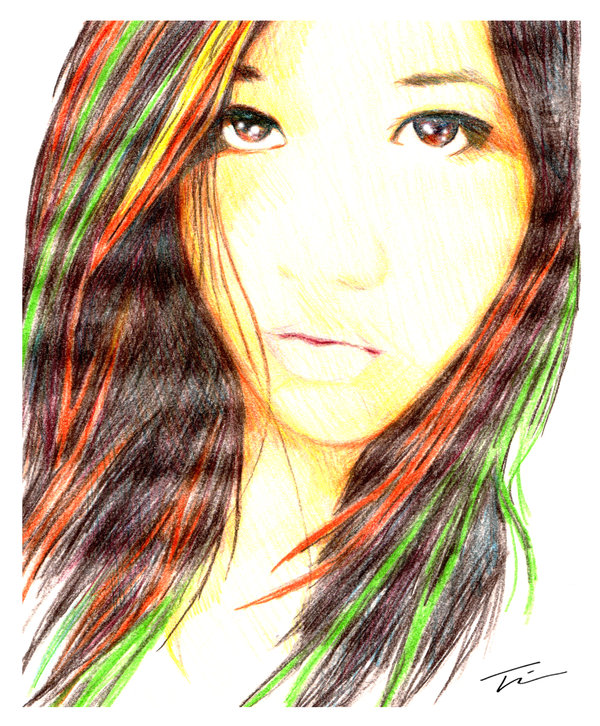 600x726 Color Pencil Sketch By Twkeller - Color Sketch