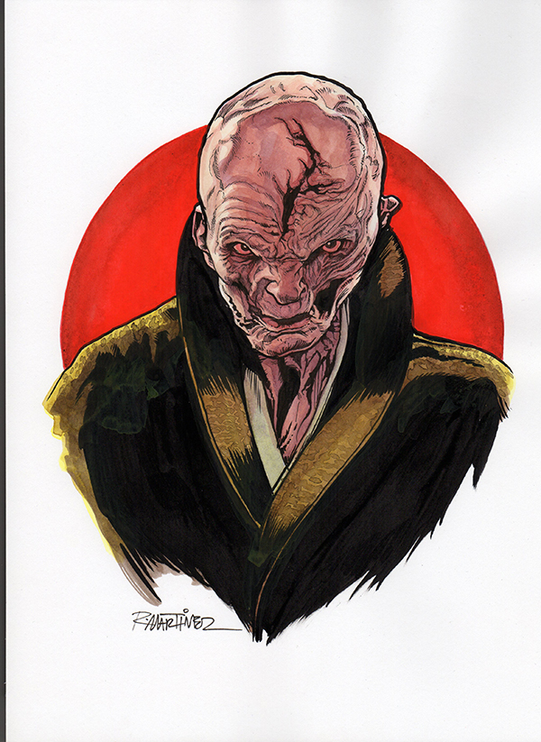 600x823 Color Sketch Star Wars Snoke Randy Martinez Art Store Online - Color Sketch