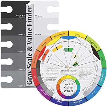 355x355 Color Wheel Pocket Guide With Gray Scale Value Finder For Both - Color Wheel Sketch