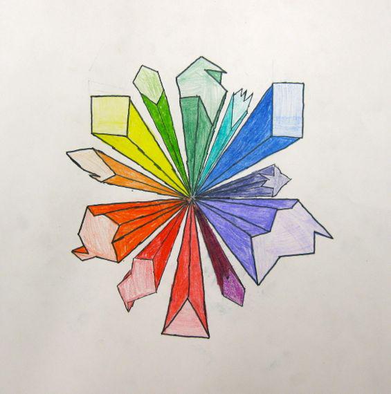 565x570 Robert Jay Marcy - Color Wheel Sketch