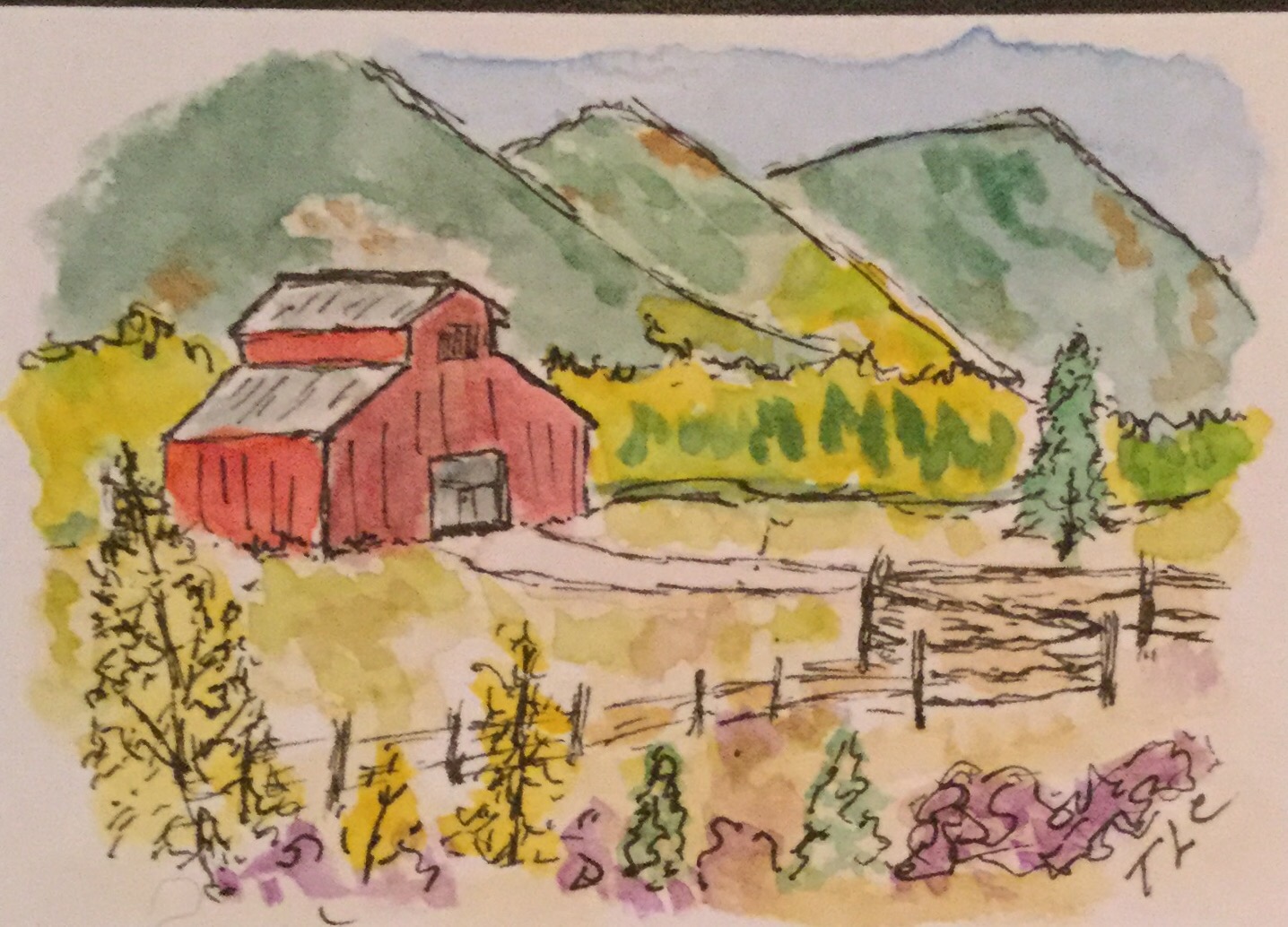 1436x1034 Sketch For Someone Missing Colorado Thetravelsketcher - Colorado Sketch