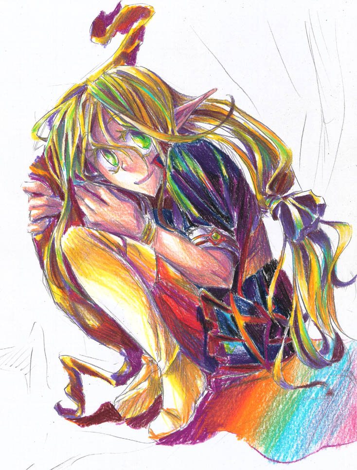 734x965 Colored Pencil Sketch By Jinglestan - Colored Sketch