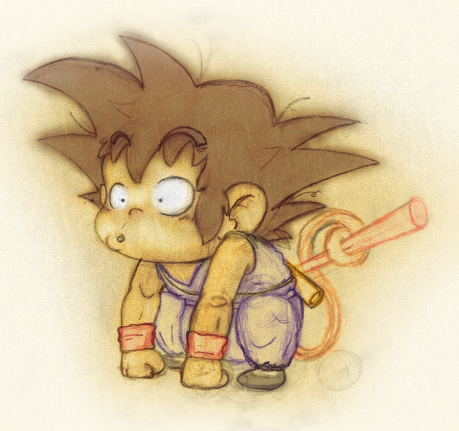 900x844 Goku - Colored Sketch
