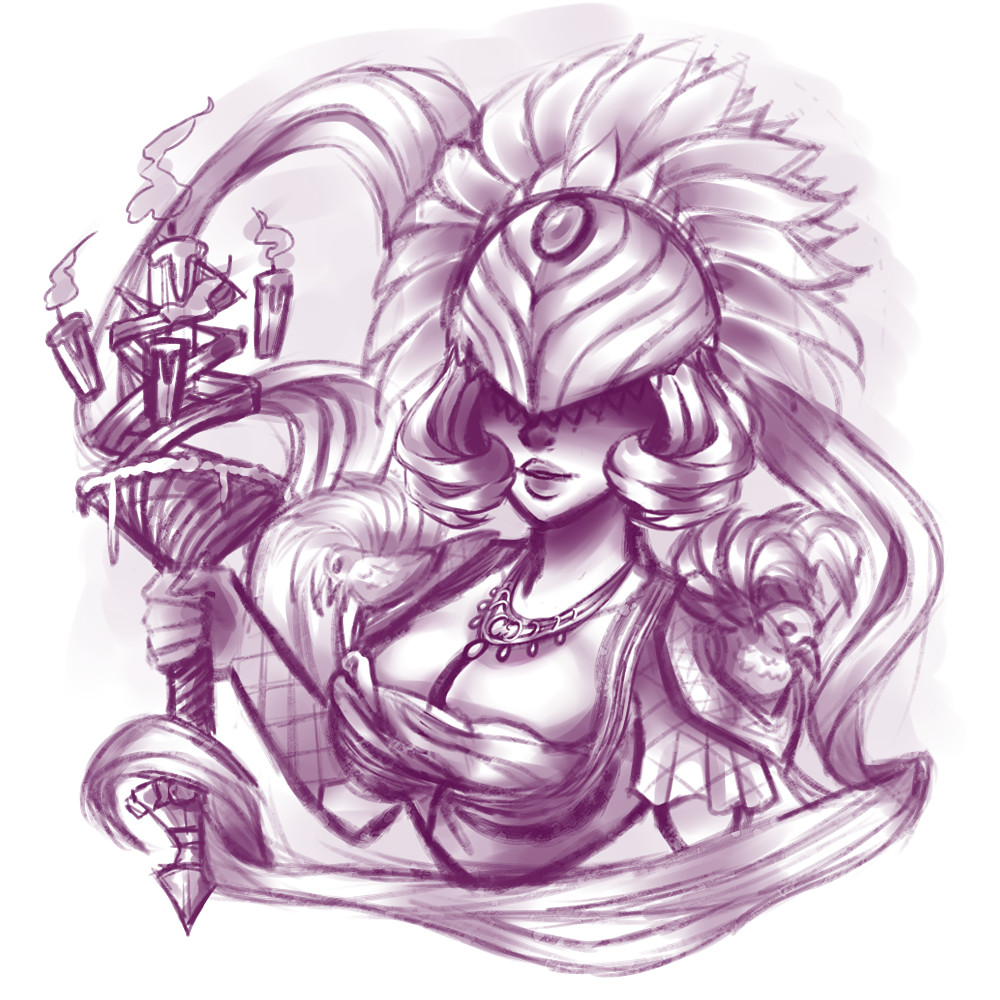 1000x1000 Kaitykatt - Colored Sketch