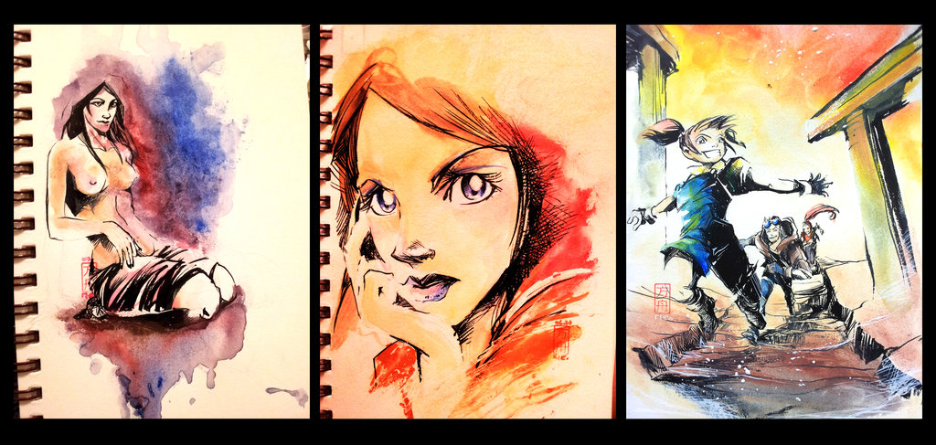 1024x487 Random Colored Sketches By Arielakris - Colored Sketch