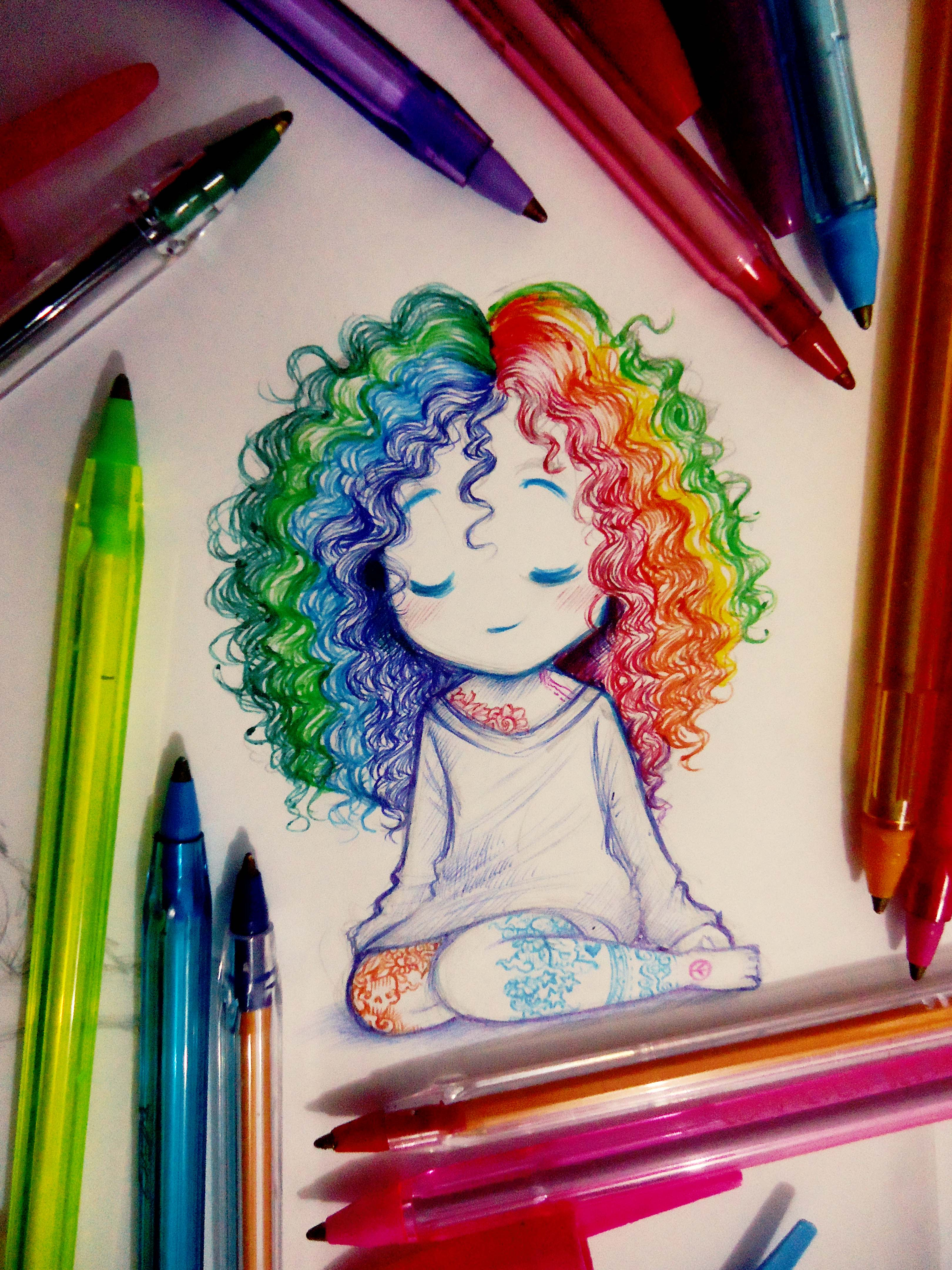 Cool Drawing With Coloured Pen