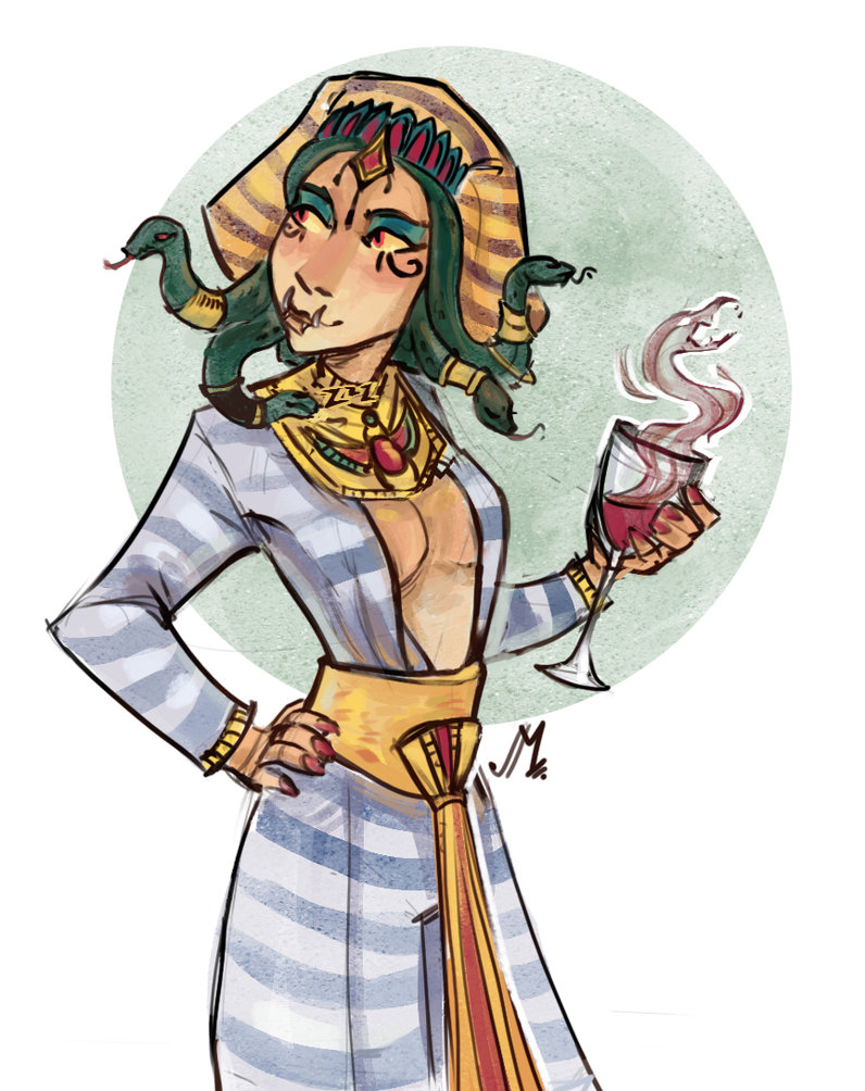 796x1004 Medusa Colorful Sketch By Miradella - Colorful Sketch