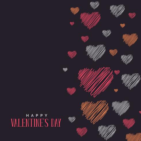 490x490 Creative Hand Drawn Heart Colorful Sketch Background - Colorful Sketch