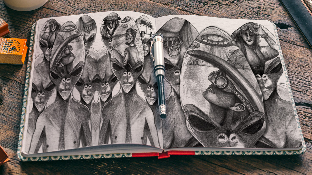 1280x720 Cult Coloring Books Lola Liberta Nomad, Artist, Gypsy, Alien - Coloring Book Sketches