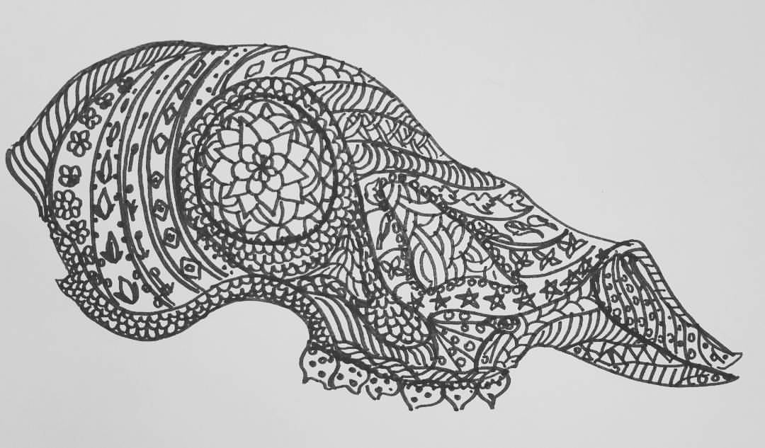 1080x633 Sketch Of The Week Coloring Book Skull - Coloring Book Sketches