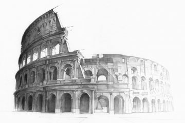 Colosseum Sketch at PaintingValley.com | Explore collection of ...