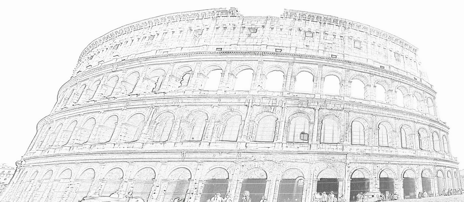 1600x698 Stock Pictures Colosseum Sketch And Silhouette - Colosseum Sketch