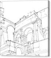 163x186 Colosseum Sketch Metal Print By Calvin Durham - Colosseum Sketch