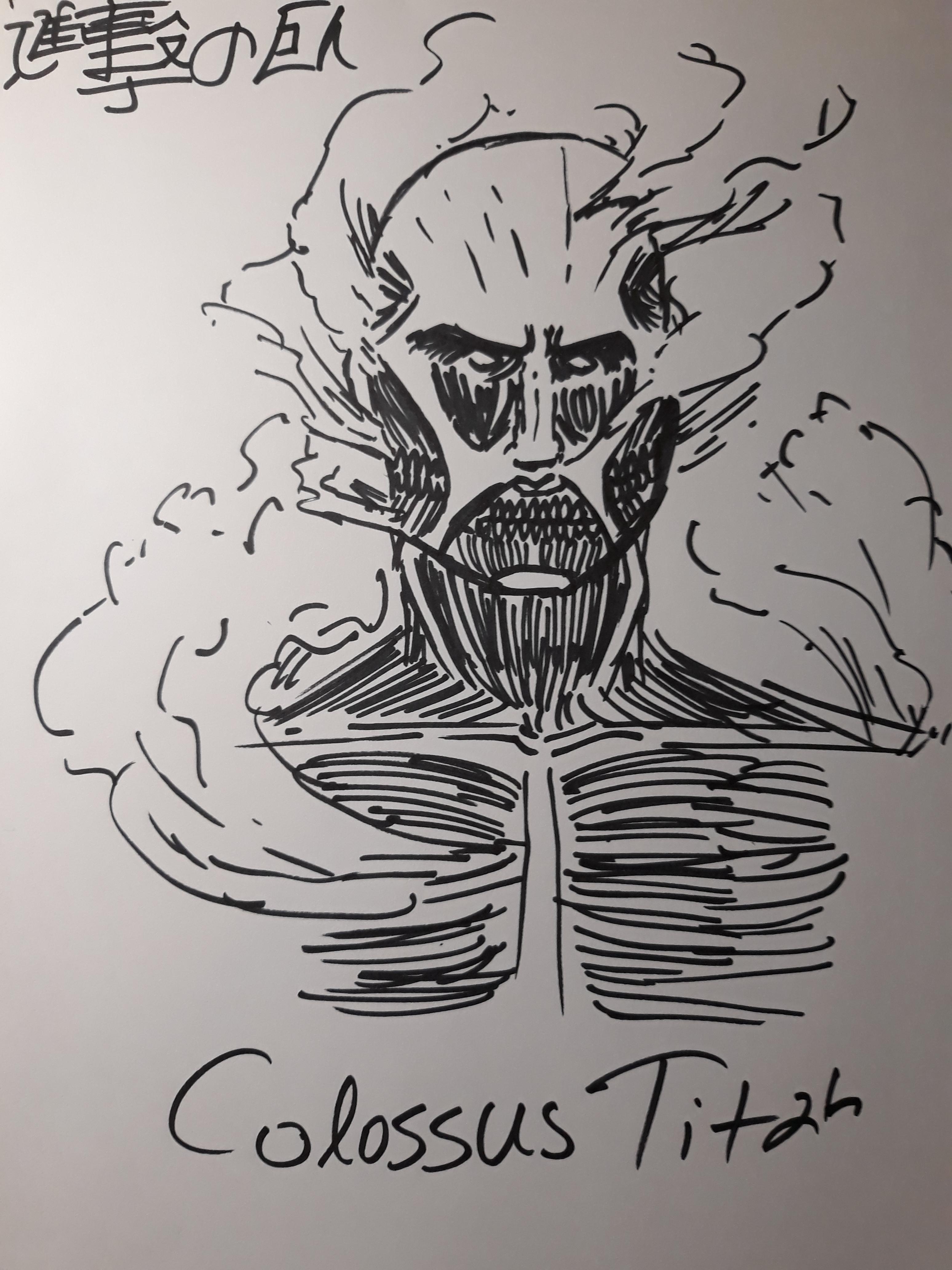 3096x4128 Manga Spoilers] Crappy Colossus Titan Drawing Shingekinokyojin - Colossus Sketch