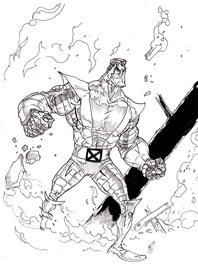 650x864 X Men Sketchbook Colossus Smash Comic - Colossus Sketch