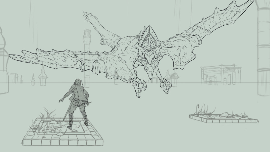 1075x605 Artstation - Colossus Sketch