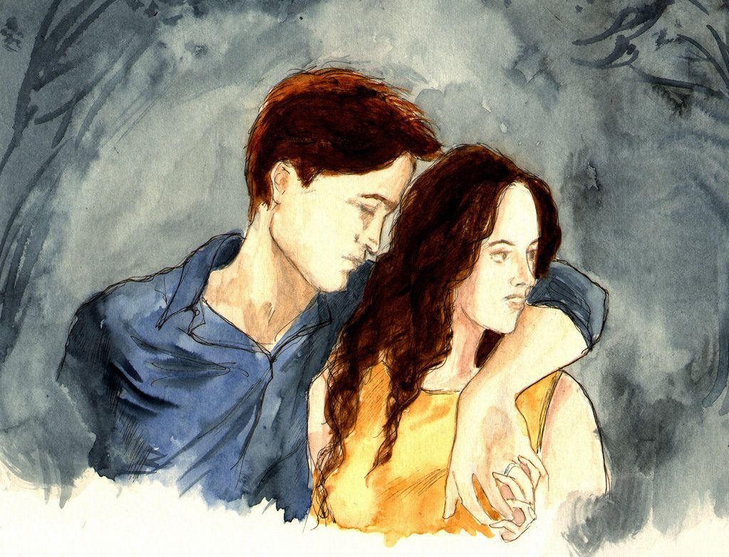 1023x781 Edward And Bella In Rio - Colour Sketch Images