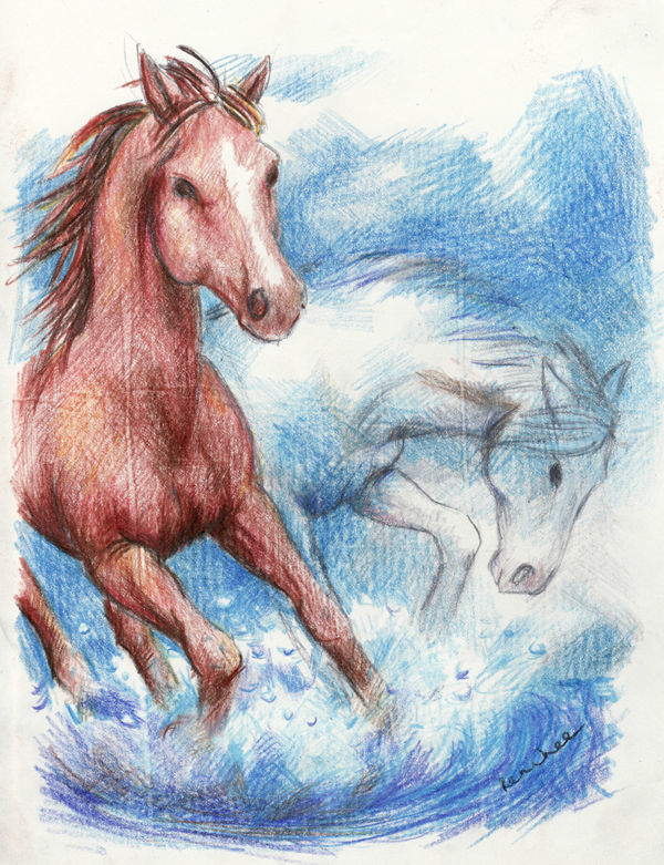 600x781 Miss U... Colour Sketch By Renchee - Colour Sketch Images