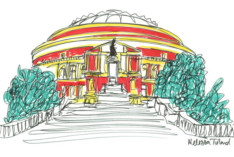770x516 Royal Albert Hall - Colour Sketch Images