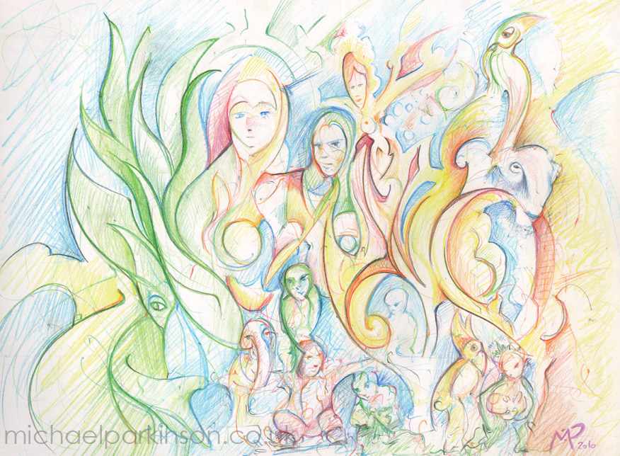 876x644 Michael Parkinson - Colour Sketch Images