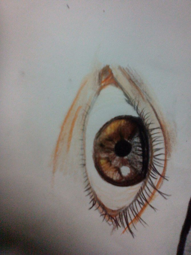 670x893 How To Draw An Eye In Colored Pencil (With Pictures) - Coloured Eye Sketch