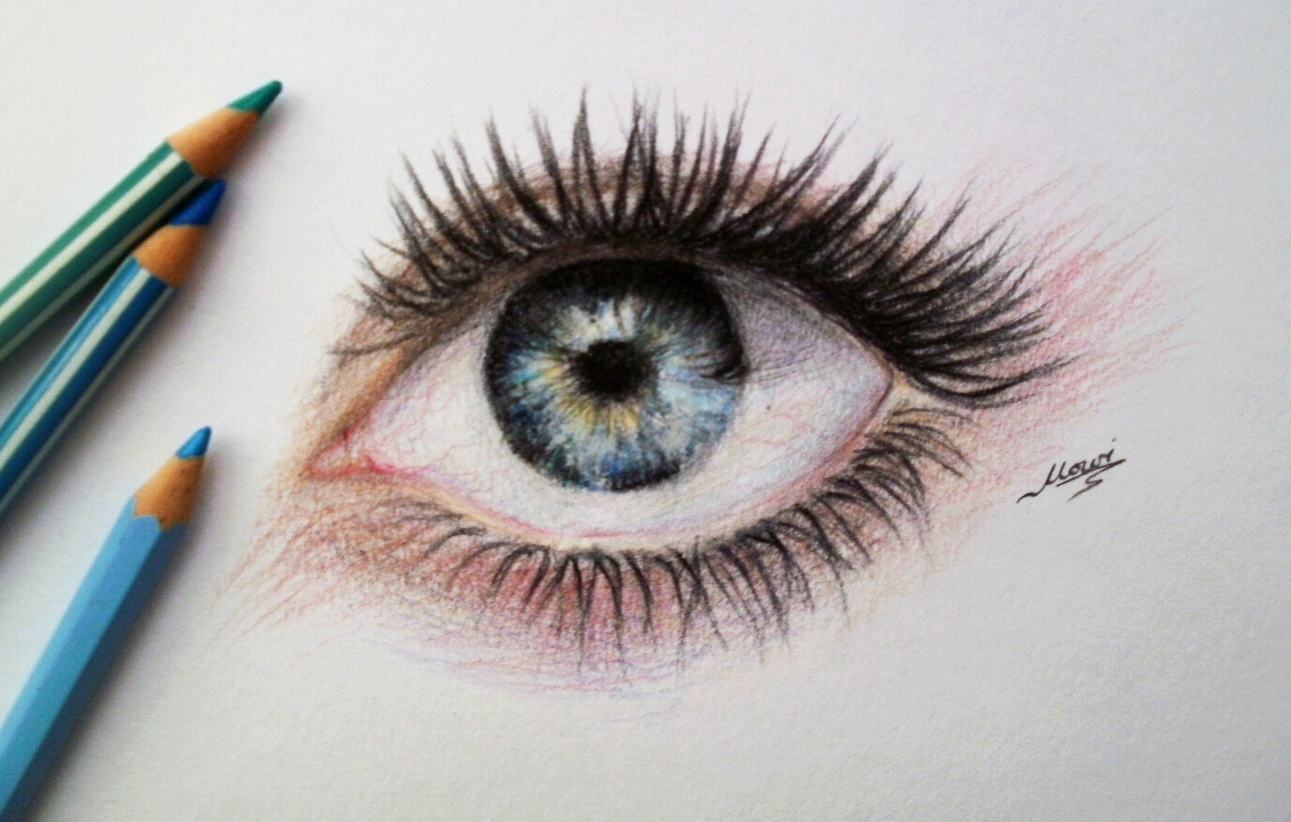 Realistic Eye Drawing Color