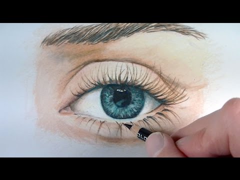 480x360 Draw A Realistic Eye With Colored Pencils - Coloured Eye Sketch