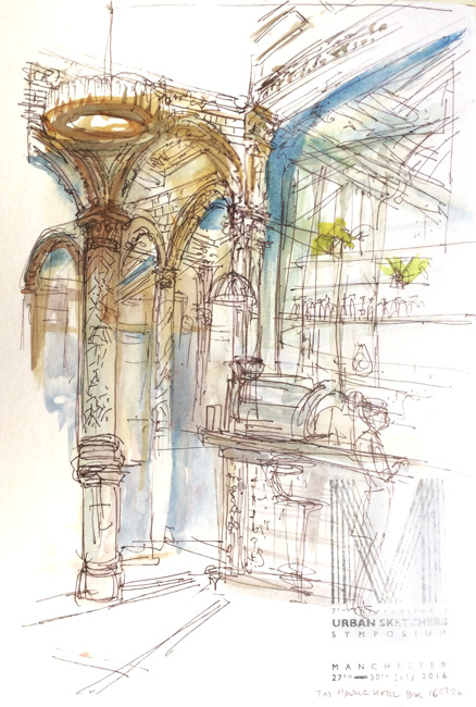 438x650 Sketches From Manchester Before The Symposium Shiho Nakaza - Column Sketch