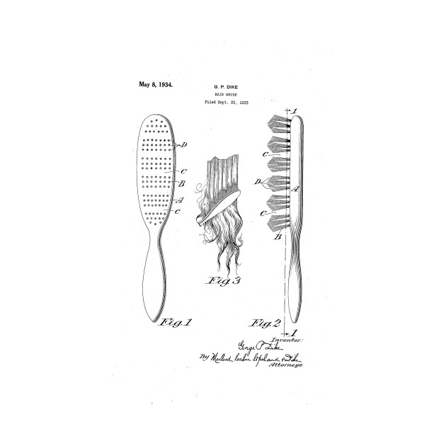 630x630 Comb Brush Design Patent Drawing - Comb Sketch