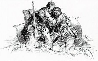 400x251 Howard Brodie - Combat Sketch