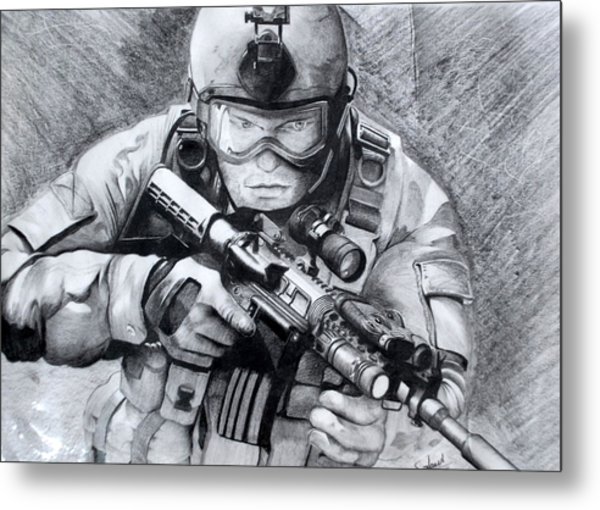 600x510 Marine Combat Drawing By Sanket Kurude - Combat Sketch