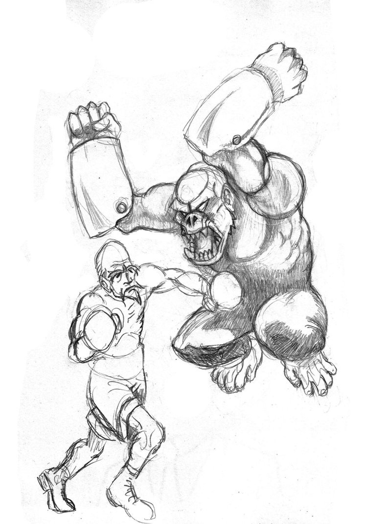 746x1070 Mortal Combat Sketch By Colourful Crampton - Combat Sketch