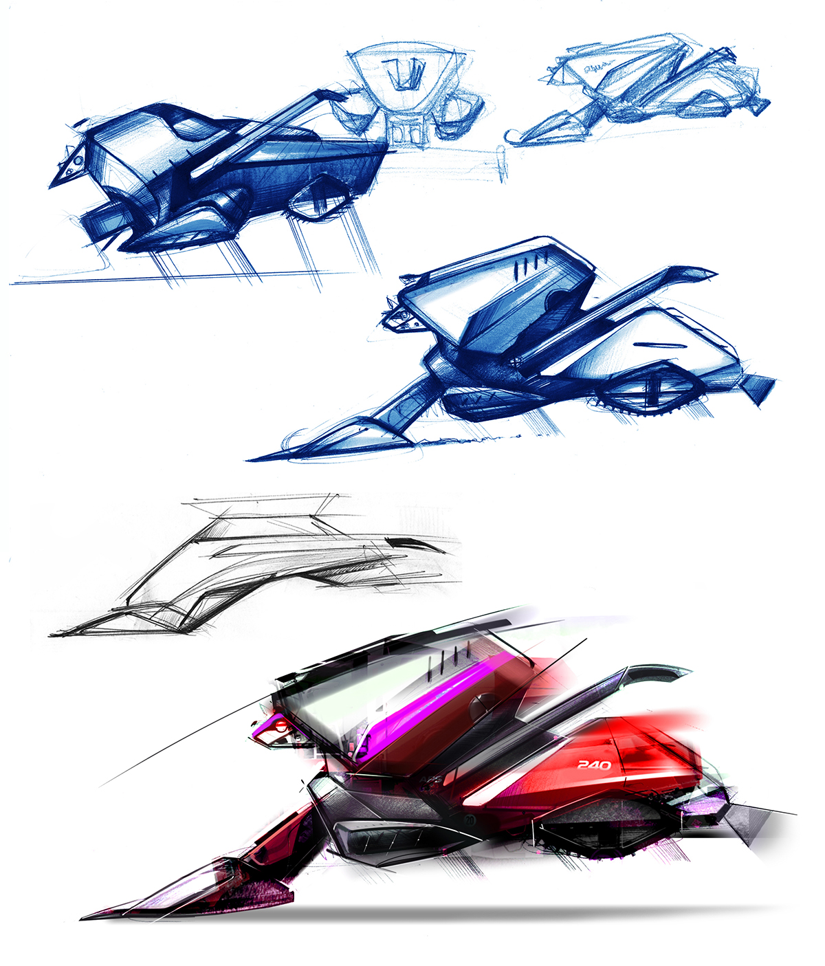 1200x1405 Concept Of The Future, Harvester Combine On Behance - Combine Harvester Sketch