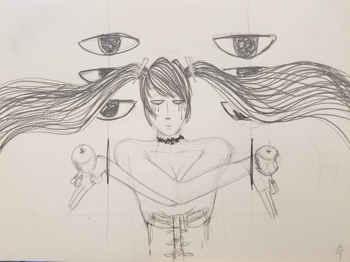 1200x900 Gothlina On Twitter The Sketch I Did For The Next Project In - Combine Sketch