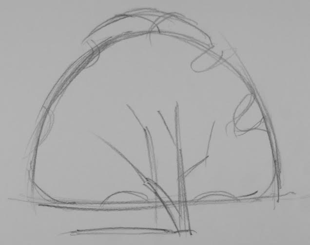 636x504 Combine A Structural Sketch With Values To Draw A Tree Mark - Combine Sketch