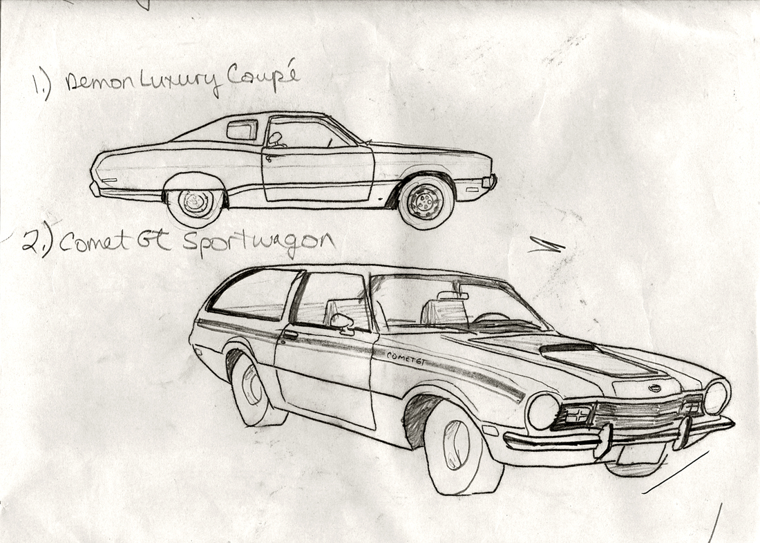 1100x786 Caseyartandcolour Comet Gt Sportwagon, Demon Luxury Coupe - Comet Sketch
