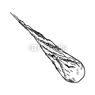 400x400 Fiery Comet Sketch Isolated On White Background Buy Photos Ap - Comet Sketch