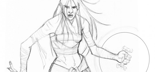 540x252 Comic Book Inking And Coloring Tutorial - Comic Character Sketch