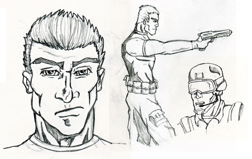 500x316 Dark New World Zombie Comic Book - Comic Character Sketch