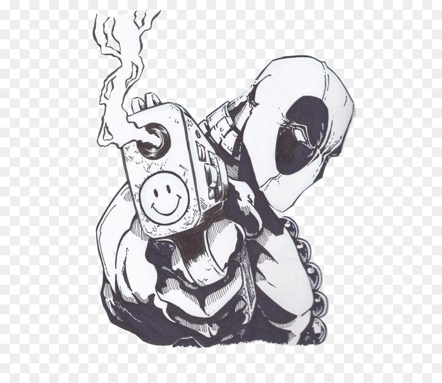 900x780 Deadpool Drawing Spider Man Comic Book Sketch - Comic Character Sketch