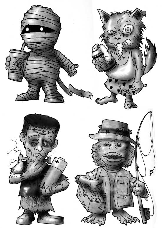 550x772 The Zombie Nation Webcomic - Comic Character Sketch