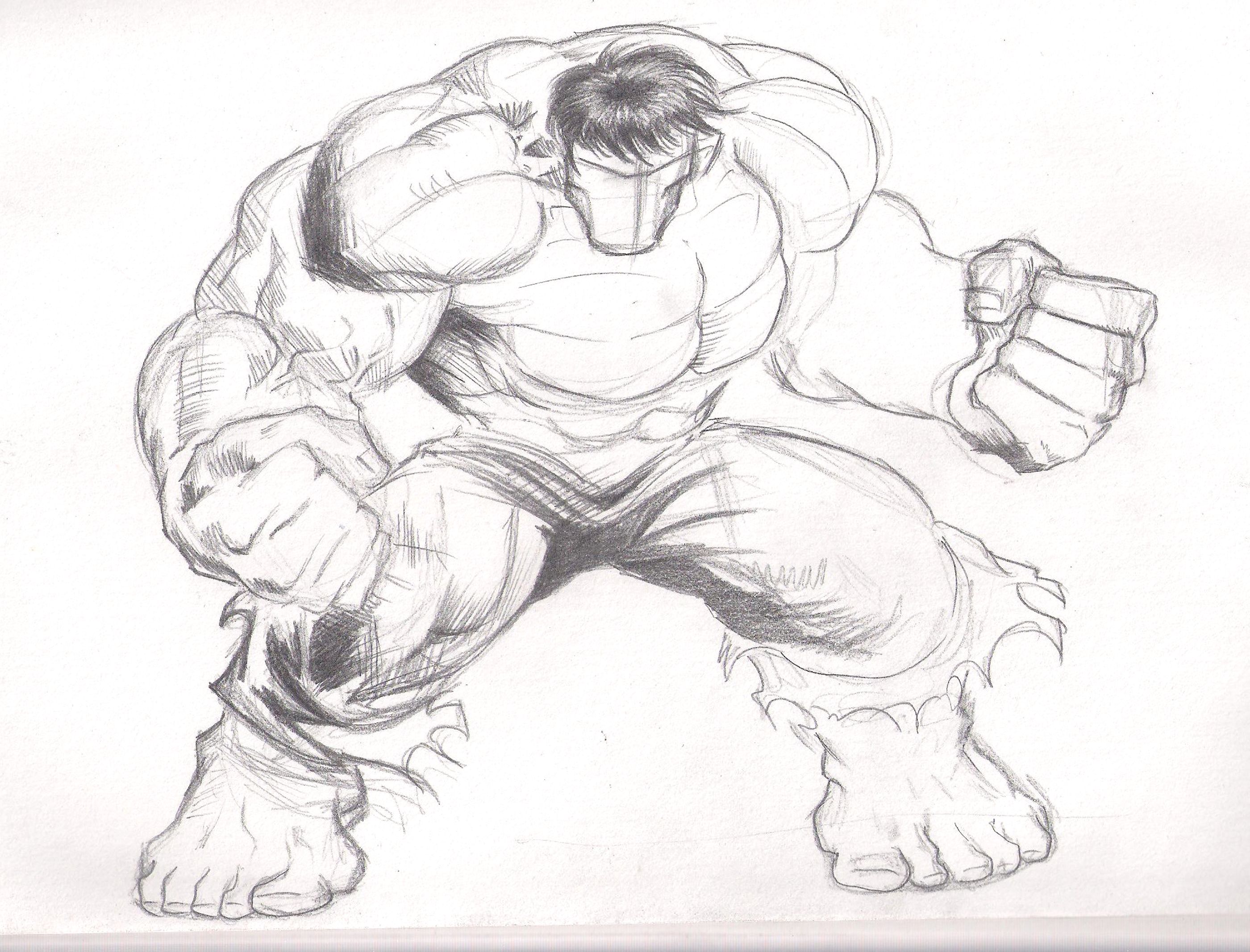 2800x2133 Hulk - Comic Character Sketch