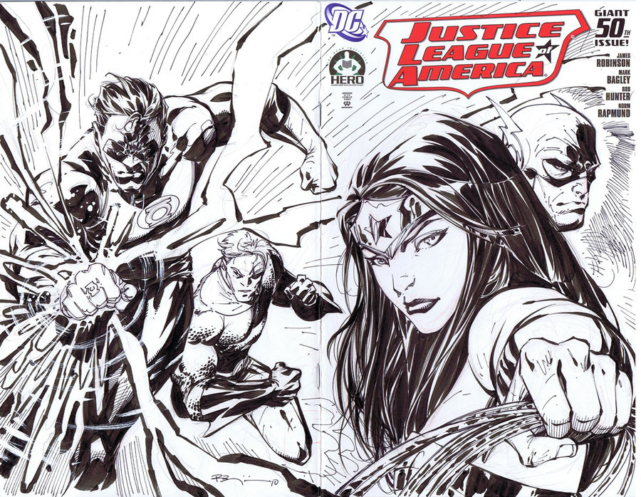 900x698 Jla Sketch Cover By Ryanbnjmn - Comic Sketch Covers
