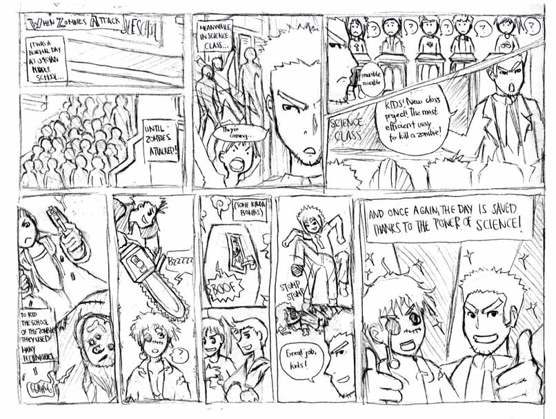 806x608 Designing Comic Strips Step 3 Layout Sketch - Comic Strip Sketch