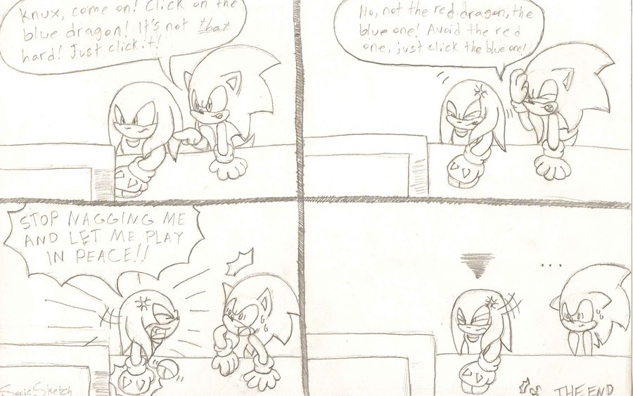 900x563 Funny Knuckles And Sonic Comic Strip By Sonicsketch - Comic Strip Sketch
