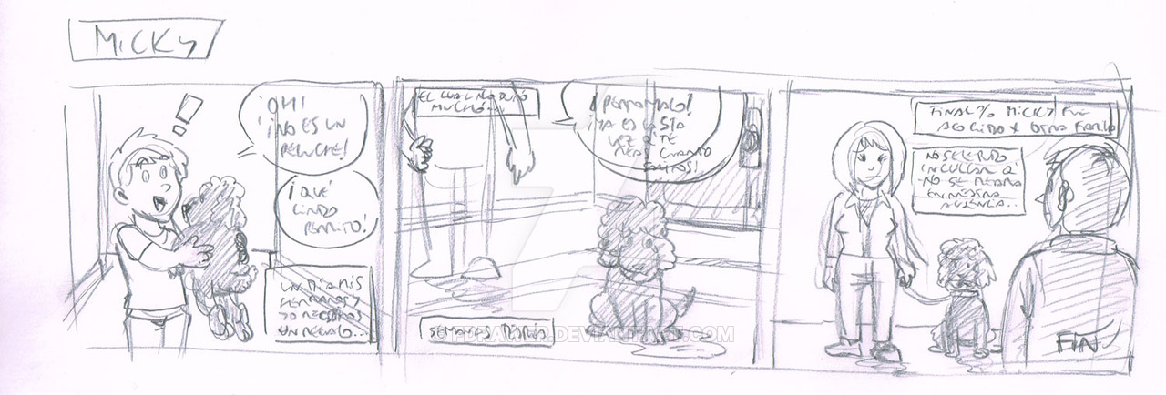 1280x434 Micky Comic Strip Sketch By Fdrawer - Comic Strip Sketch