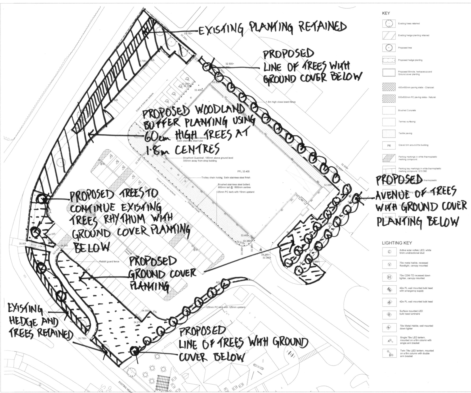 1989x1658 Davis Landscape Architecture Witham Commercial Landscape Architect - Commercial Sketch