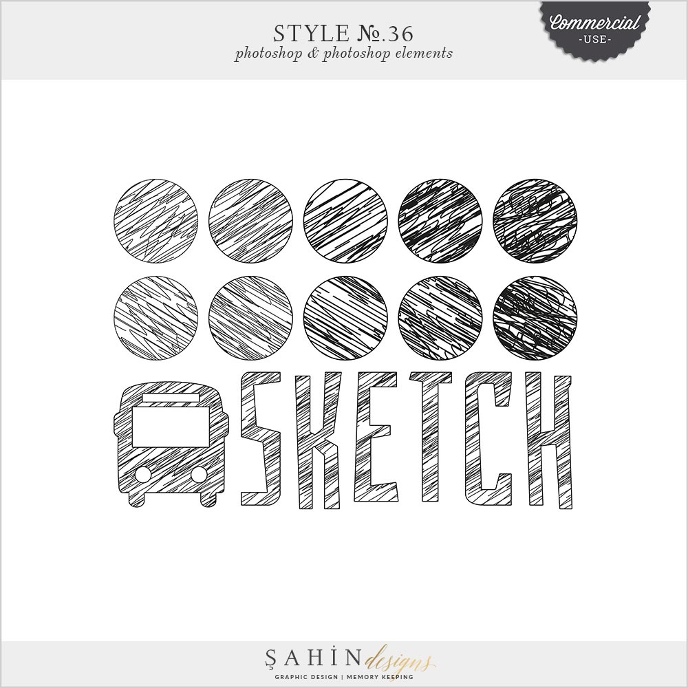 1000x1000 Sketch Photoshop Layer Styles By Sahin Designs. Commercial Use (Cu) - Commercial Sketch