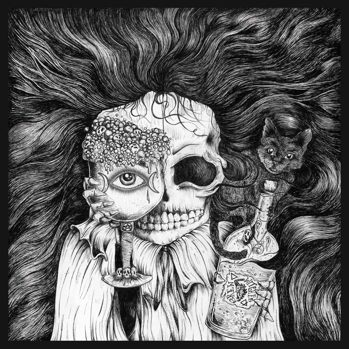 1200x1200 Communion Burning Witches Records - Communion Sketch