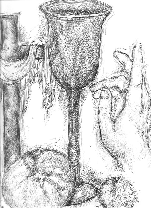 600x826 Holy Communion By I Tsarevichalexei13 - Communion Sketch